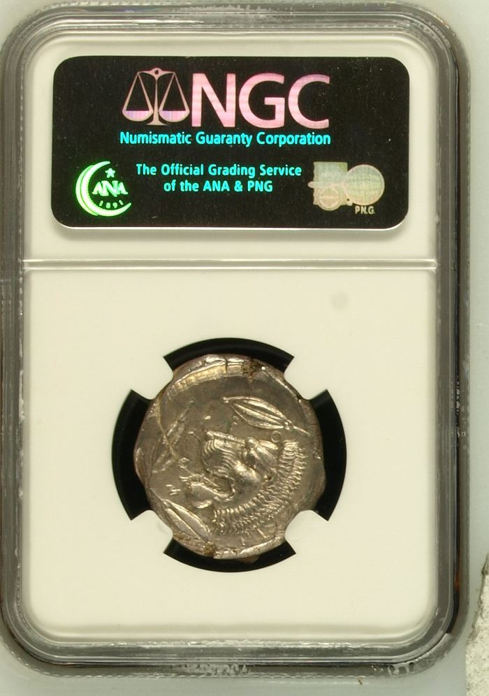 Sicily Leontini c.450-420 BC AR Tetradrachm NGC Ch AU 0144742Sicily Leontini c.450-420 BC AR Tetradrachm NGC Ch AU 0144742 - Image 2