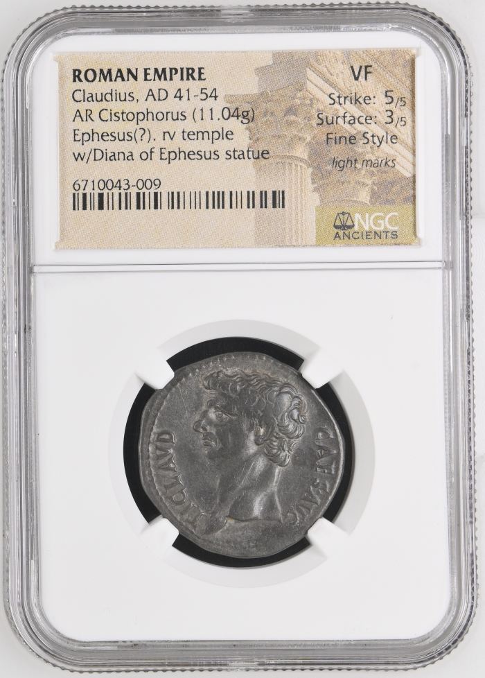 Roman Imperial Claudius 41-54 AD AR Tetradrachm NGC VF 0144745Roman Imperial Claudius 41-54 AD AR Tetradrachm NGC VF 0144745