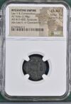 Byzantine Leo V & Constantine AE Follis NGC Ch AU 0144761