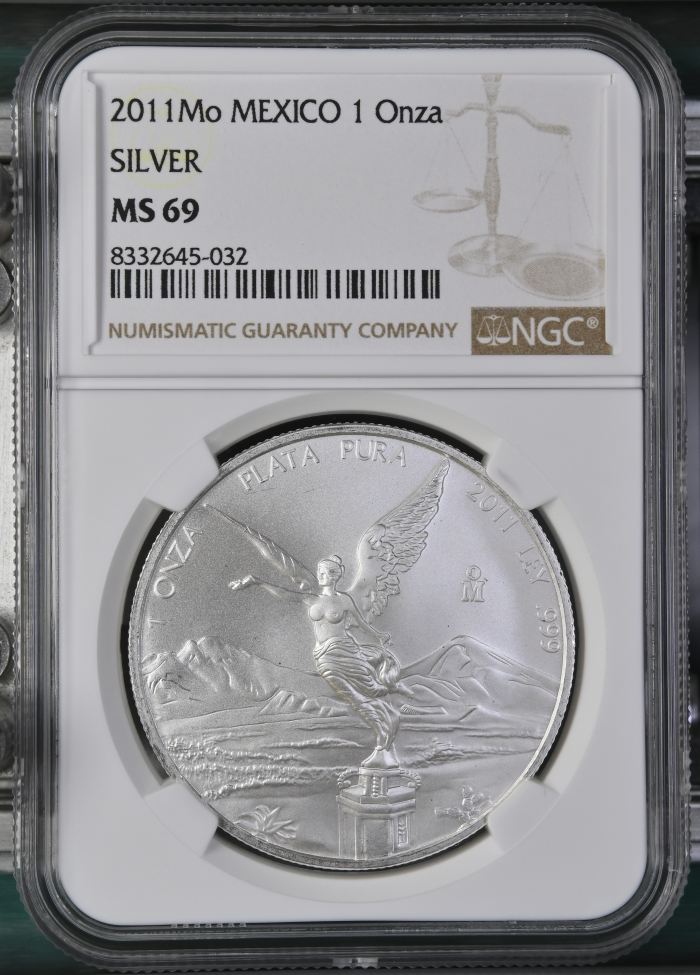 Modern Silver & Minors Onza 2011 Mo NGC MS69 0144775Modern Silver & Minors Onza 2011 Mo NGC MS69 0144775