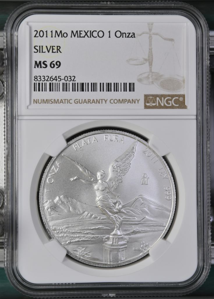 Modern Silver & Minors Onza 2011 Mo NGC MS69 0144775