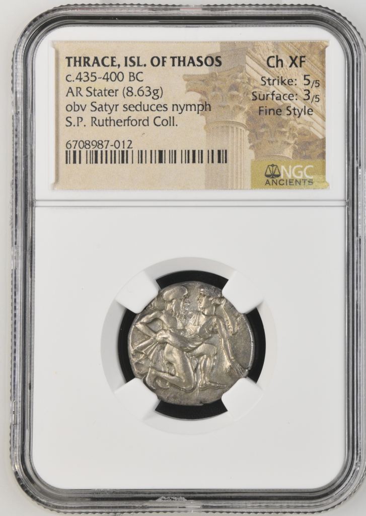 Macedonian Kings Thrace, Islands Off c.435-400 BC AR Stater NGC Ch XF 0144844