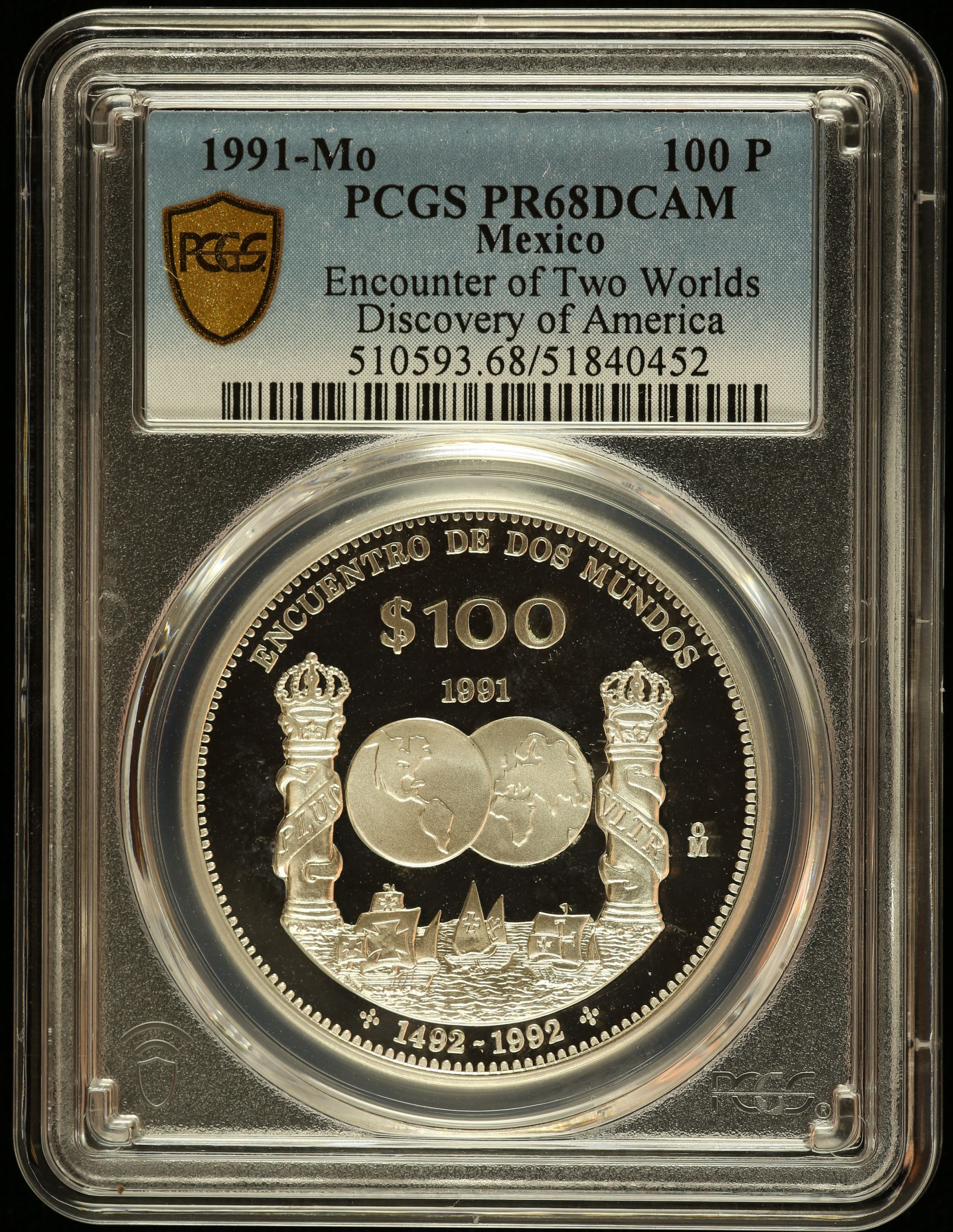 Modern Silver & Minors 100 Peso 1991 Mo PCGS PR68DCAM 0144847