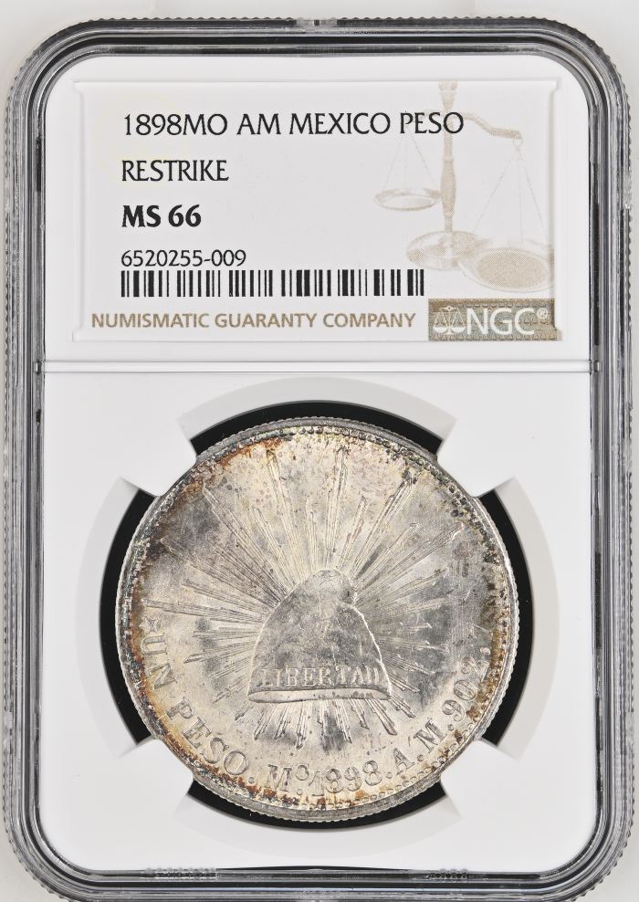 Republic Silver & Minors Peso 1898 Mo AM NGC MS66 0144886Republic Silver & Minors Peso 1898 Mo AM NGC MS66 0144886