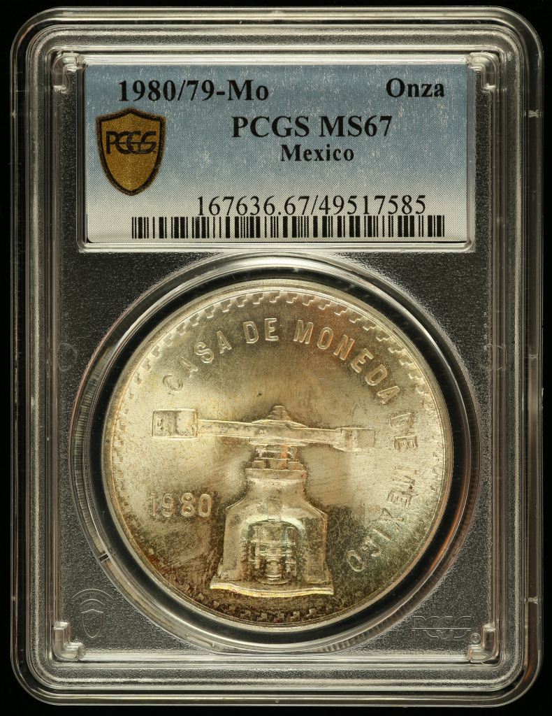 Modern Silver & Minors Onza 1980/79 Mo PCGS MS67 0144887