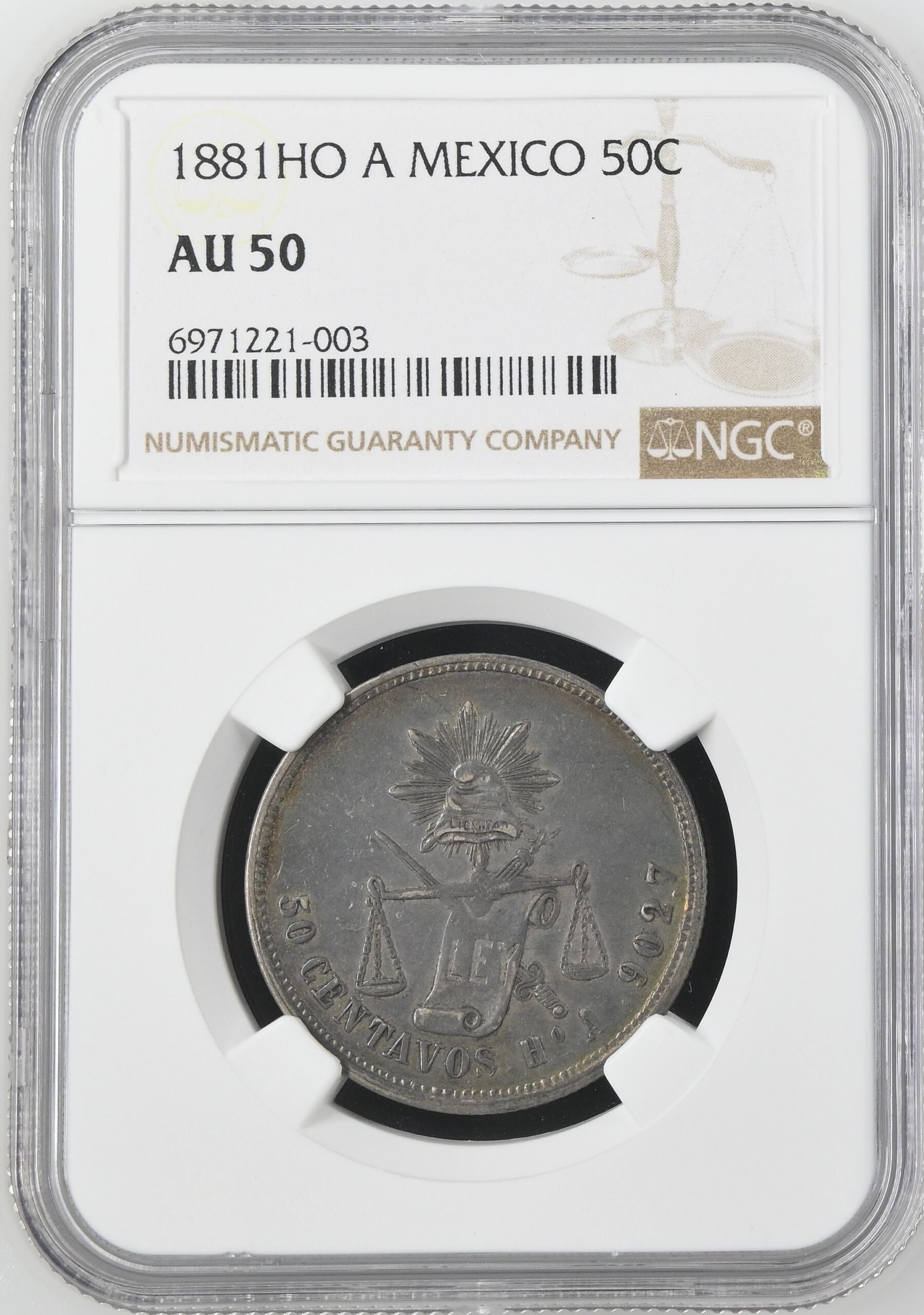 Mexican Coins Republic Silver & Minors Republic Silver & Minors 50 Centavo 1881 Ho A NGC AU50 0144905 Republic Silver & Minors 50 Centavo 1881 Ho A NGC AU50 0144905Republic Silver & Minors 50 Centavo 1881 Ho A NGC AU50 0144905