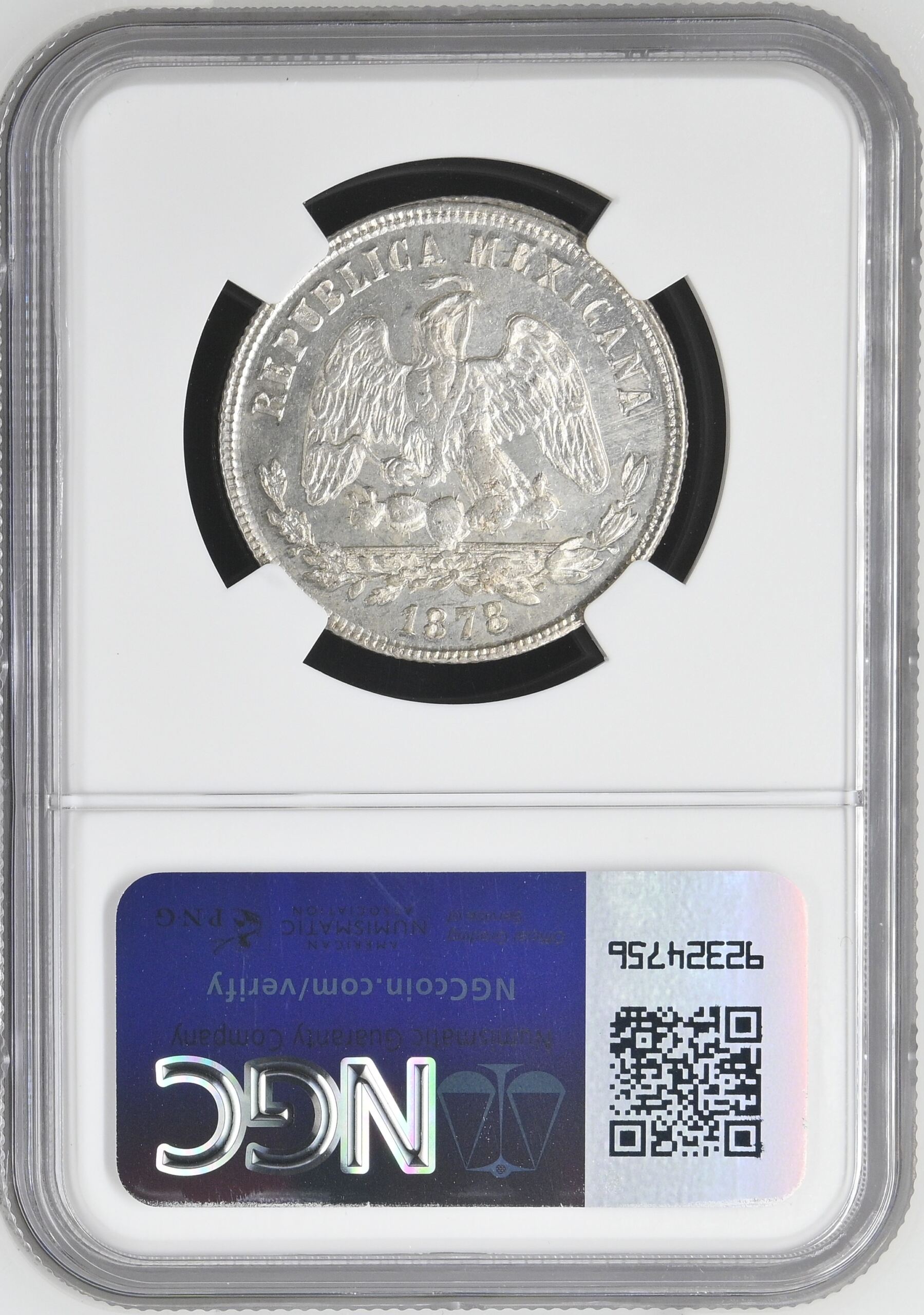 Mexican Coins Republic Silver & Minors Republic Silver & Minors 50 Centavo 1878/7 Zs S NGC MS61 0144906 Republic Silver & Minors 50 Centavo 1878/7 Zs S NGC MS61 0144906Republic Silver & Minors 50 Centavo 1878/7 Zs S NGC MS61 0144906 - Image 2