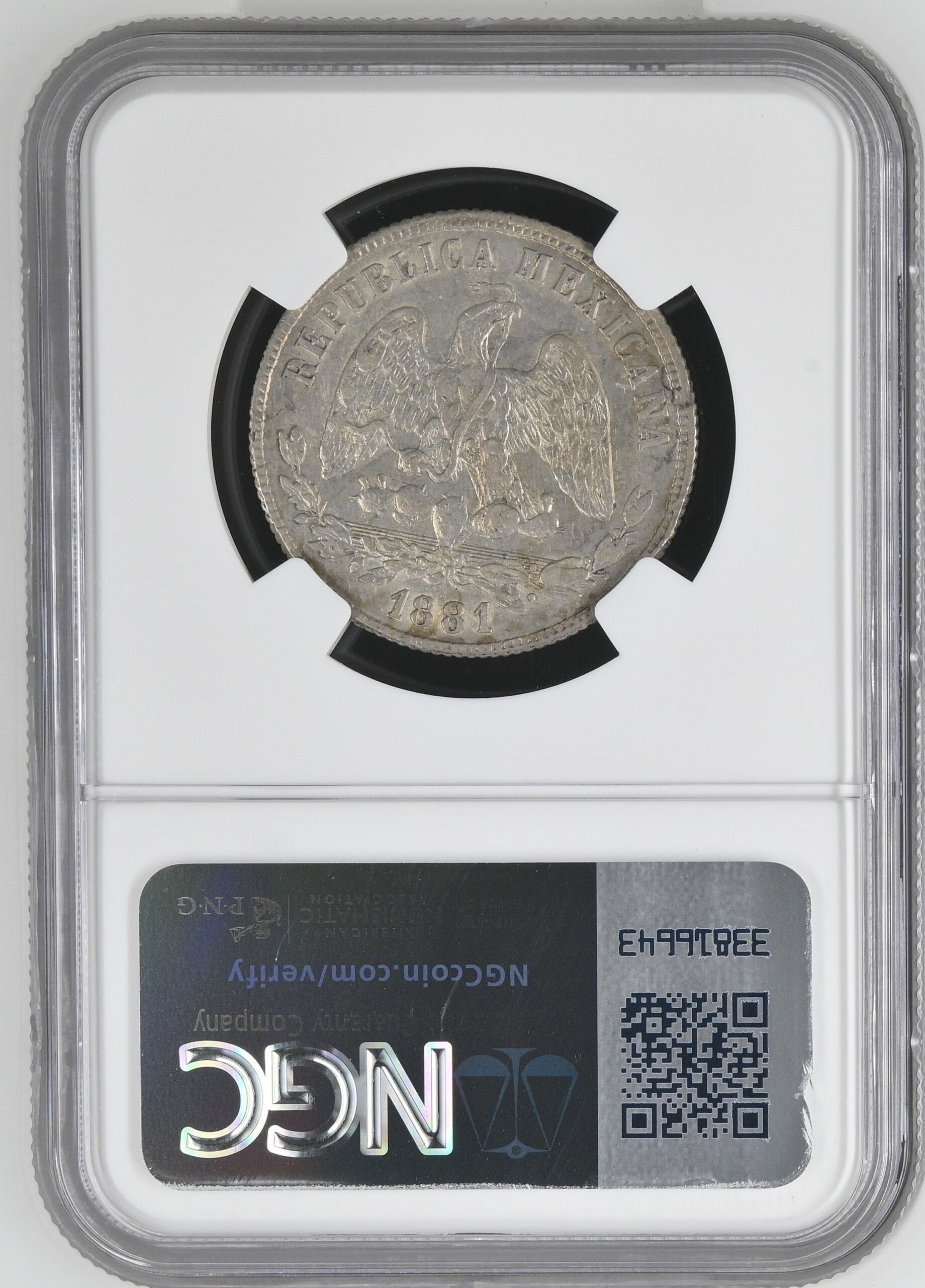 Mexican Coins Republic Silver & Minors Republic Silver & Minors 50 Centavo 1881/79 Go S NGC AU53 0144908 Republic Silver & Minors 50 Centavo 1881/79 Go S NGC AU53 0144908Republic Silver & Minors 50 Centavo 1881/79 Go S NGC AU53 0144908 - Image 2