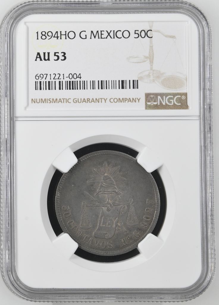 Republic Silver & Minors 50 Centavo 1894 Ho G NGC AU53 0144910