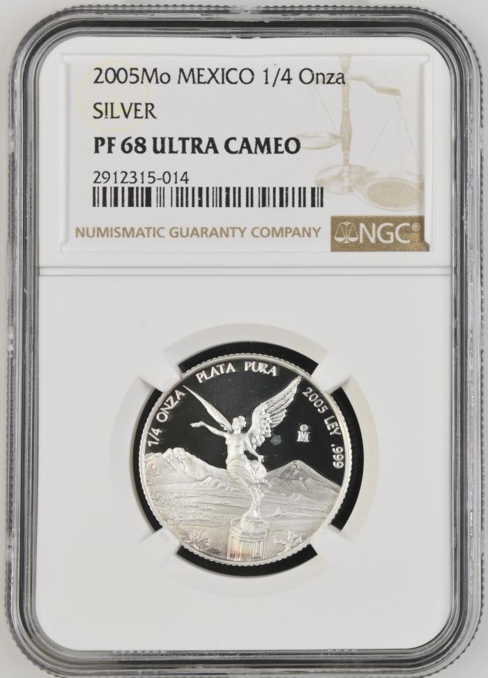 Modern Silver & Minors 1/4 Onza 2005 Mo NGC PF68 Ultra Cameo 0144925Modern Silver & Minors 1/4 Onza 2005 Mo NGC PF68 Ultra Cameo 0144925