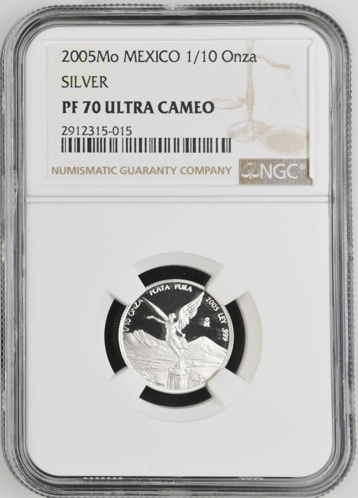 Modern Silver & Minors 1/10 Onza 2005 Mo NGC PF70 Ultra Cameo 0144926