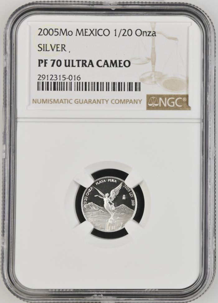 Modern Silver & Minors 1/20 Onza 2005 Mo NGC PF70 Ultra Cameo 0144927Modern Silver & Minors 1/20 Onza 2005 Mo NGC PF70 Ultra Cameo 0144927