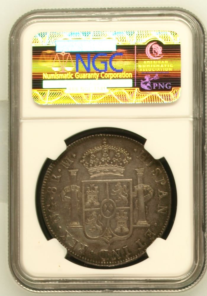 Guatemala 8 Reales 1791 Ng M NGC AU50 0144931Guatemala 8 Reales 1791 Ng M NGC AU50 0144931 - Image 2