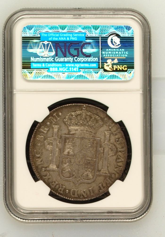 Guatemala 8 Reales 1792 Ng M NGC AU58 0144932Guatemala 8 Reales 1792 Ng M NGC AU58 0144932 - Image 2