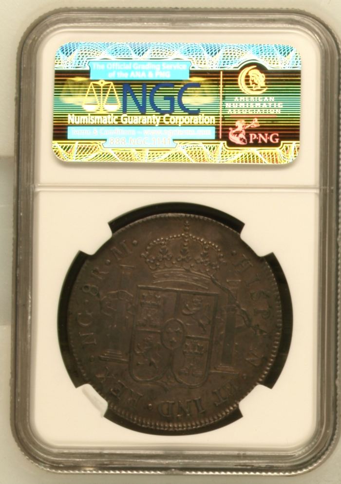 Guatemala 8 Reales 1800 Ng M NGC AU58 0144938Guatemala 8 Reales 1800 Ng M NGC AU58 0144938 - Image 2