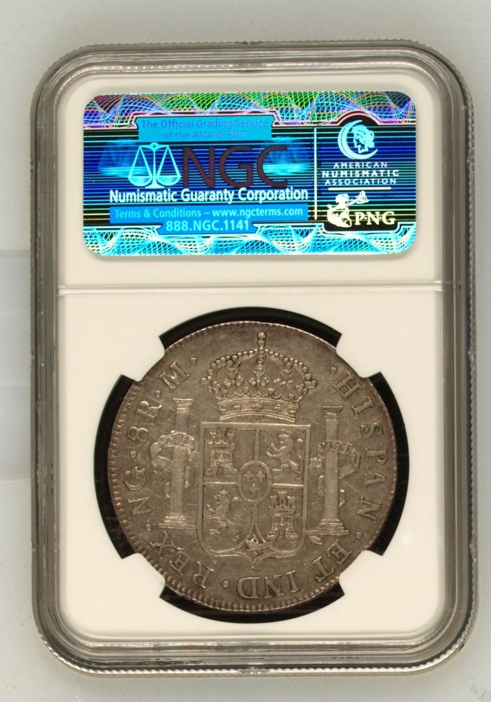 Guatemala 8 Reales 1801 Ng M NGC AU53 0144939Guatemala 8 Reales 1801 Ng M NGC AU53 0144939 - Image 2