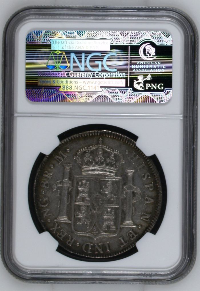 Guatemala 8 Reales 1811 Ng M NGC AU50 0144941Guatemala 8 Reales 1811 Ng M NGC AU50 0144941 - Image 2