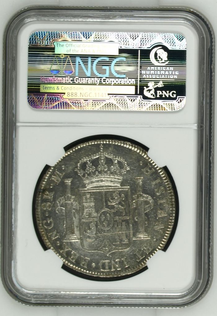 Guatemala 8 Reales 1814 Ng M NGC AU58 0144942Guatemala 8 Reales 1814 Ng M NGC AU58 0144942 - Image 2