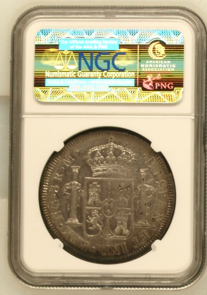 Guatemala 8 Reales 1815 Ng M NGC AU55 0144943Guatemala 8 Reales 1815 Ng M NGC AU55 0144943 - Image 2