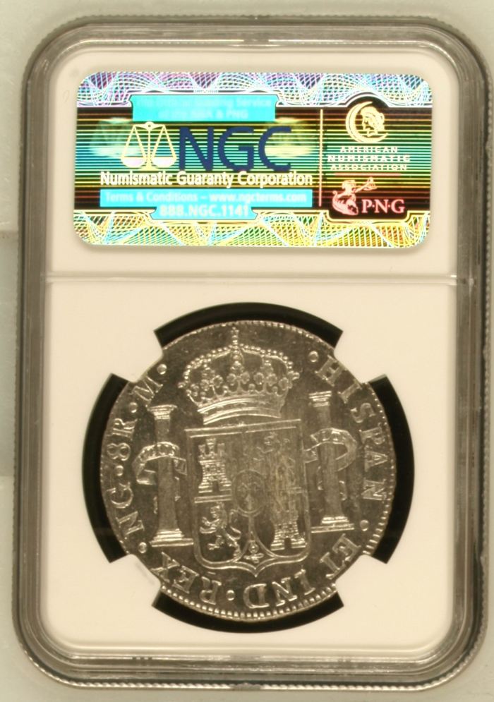 Guatemala 8 Reales 1818 Ng M NGC MS62 0144944Guatemala 8 Reales 1818 Ng M NGC MS62 0144944 - Image 2