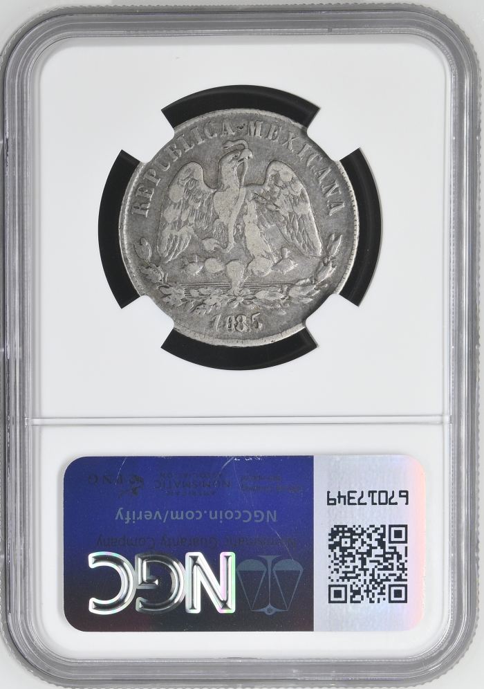 Republic Silver & Minors 50 Centavo 1885 Cha M NGC VF30 0144988Republic Silver & Minors 50 Centavo 1885 Cha M NGC VF30 0144988 - Image 2