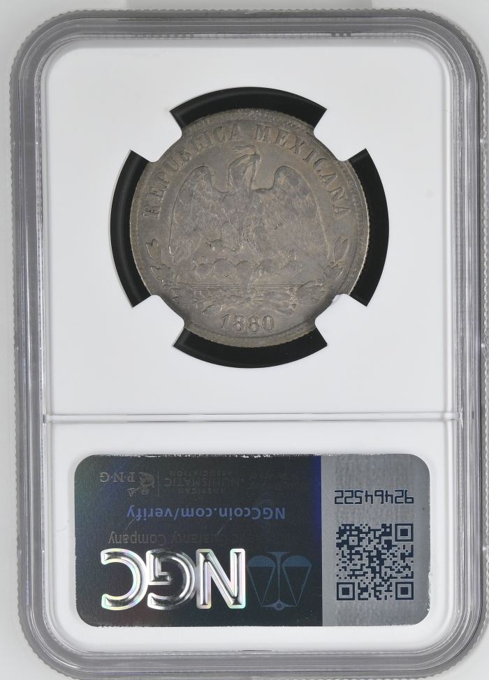 Republic Silver & Minors 50 Centavo 1880 Go S NGC AU50 0144989Republic Silver & Minors 50 Centavo 1880 Go S NGC AU50 0144989 - Image 2