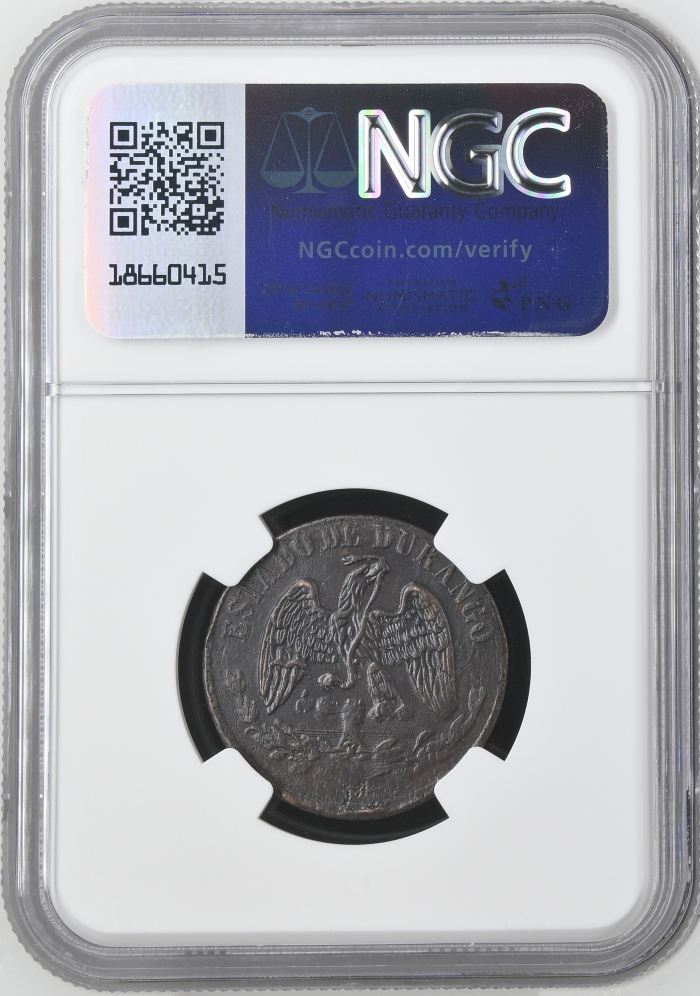 Republic Silver & Minors 1/4 Real 1872 Durango NGC AU58BN 0144995Republic Silver & Minors 1/4 Real 1872 Durango NGC AU58BN 0144995 - Image 2