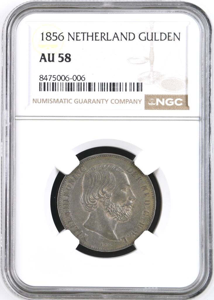 Netherlands Gulden 1856 NGC AU58 0145047