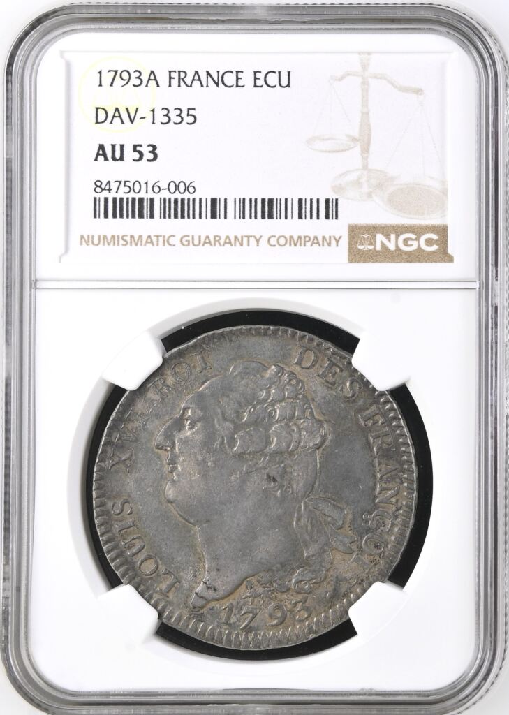 France Ecu 1793 A DAV-1335 NGC AU53 0145052
