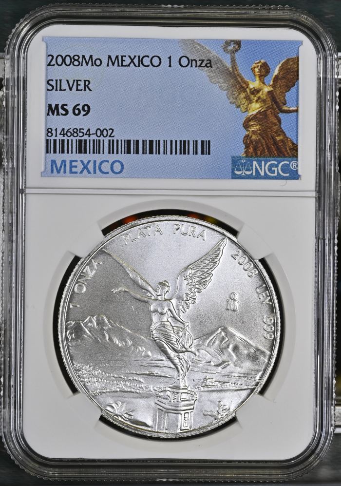 Modern Silver & Minors Onza 2008 Mo NGC MS69 0145131Modern Silver & Minors Onza 2008 Mo NGC MS69 0145131