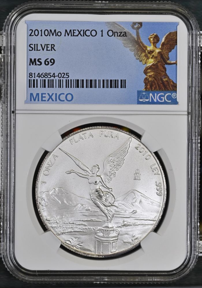 Modern Silver & Minors Onza 2010 Mo NGC MS69 0145158Modern Silver & Minors Onza 2010 Mo NGC MS69 0145158