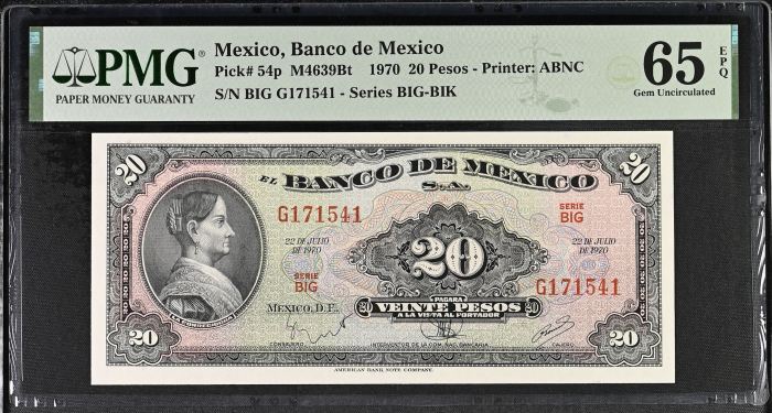 Banco De Mexico 8 Piece Issued Note Set Pick #49-61 PMG Gem UNC65 EPQ f_35436Banco De Mexico 8 Piece Issued Note Set Pick #49-61 PMG Gem UNC65 EPQ f_35436 - Image 7