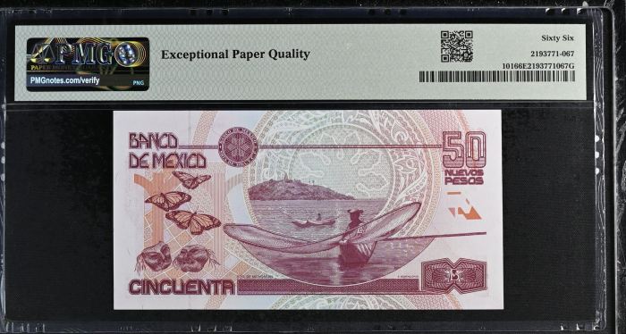 Banco De Mexico 10 Piece Set  All Scarce Series A w Matching Serial Numbers 1992 Pick #95-104 PMG f_35434Banco De Mexico 10 Piece Set  All Scarce Series A w Matching Serial Numbers 1992 Pick #95-104 PMG f_35434 - Image 14