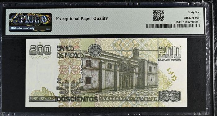 Banco De Mexico 10 Piece Set  All Scarce Series A w Matching Serial Numbers 1992 Pick #95-104 PMG f_35434Banco De Mexico 10 Piece Set  All Scarce Series A w Matching Serial Numbers 1992 Pick #95-104 PMG f_35434 - Image 18