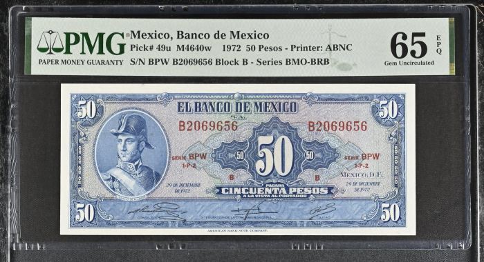 Banco De Mexico 8 Piece Issued Note Set Pick #49-61 PMG Gem UNC65 EPQ f_35436Banco De Mexico 8 Piece Issued Note Set Pick #49-61 PMG Gem UNC65 EPQ f_35436 - Image 9