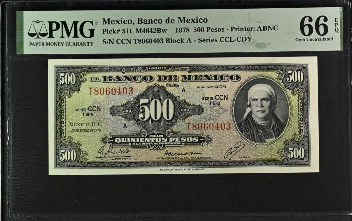 Banco De Mexico 8 Piece Issued Note Set Pick #49-61 PMG Gem UNC66 EPQ f_35437Banco De Mexico 8 Piece Issued Note Set Pick #49-61 PMG Gem UNC66 EPQ f_35437 - Image 13