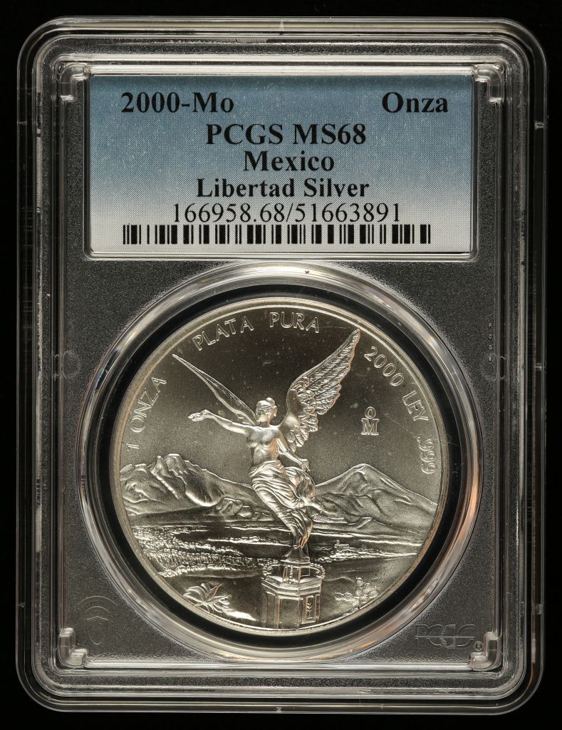 Modern Silver & Minors Onza 2000 Mo PCGS MS68 0144966