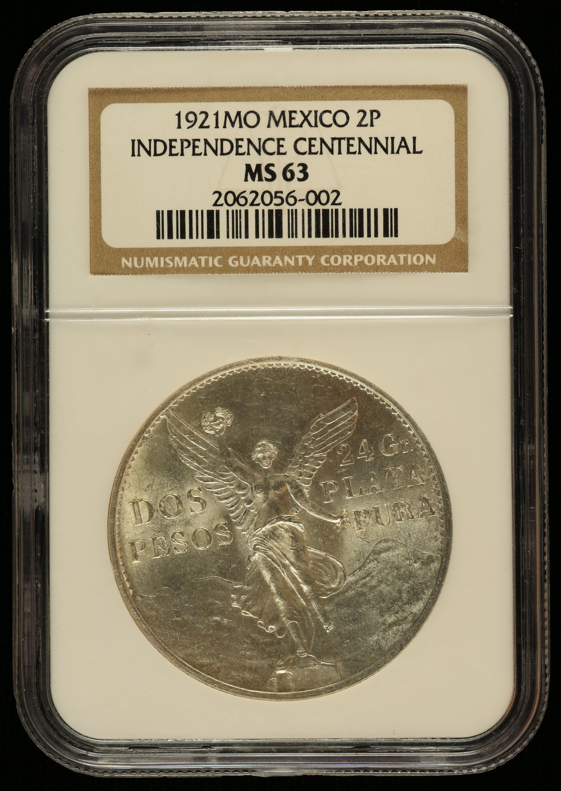 Modern Silver & Minors 2 Peso 1921 Mo NGC MS63 0144703