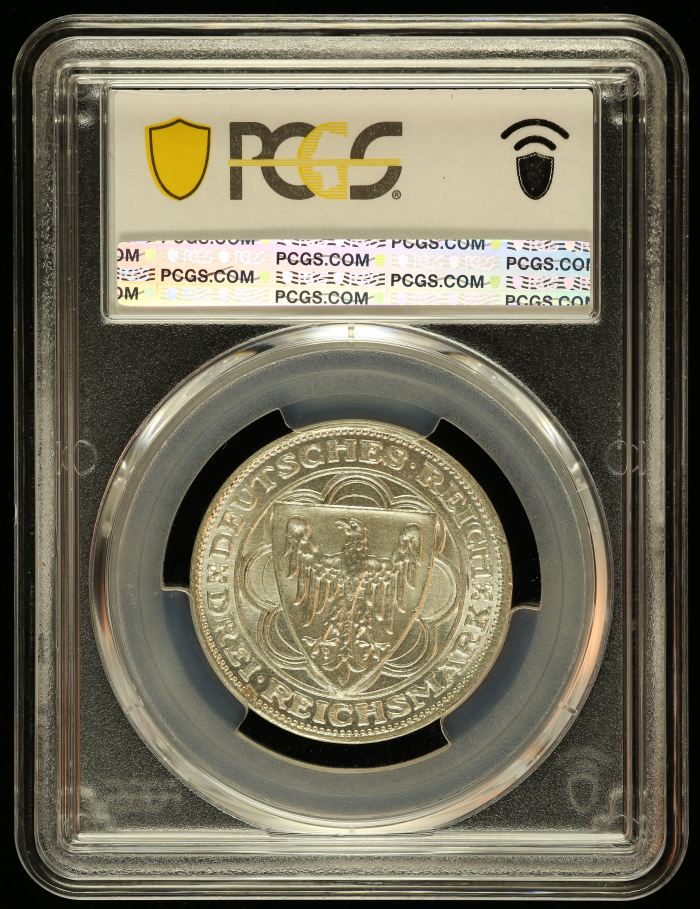 Germany 3 Mark 1927 A PCGS MS64 J-325 0144835Germany 3 Mark 1927 A PCGS MS64 J-325 0144835 - Image 2