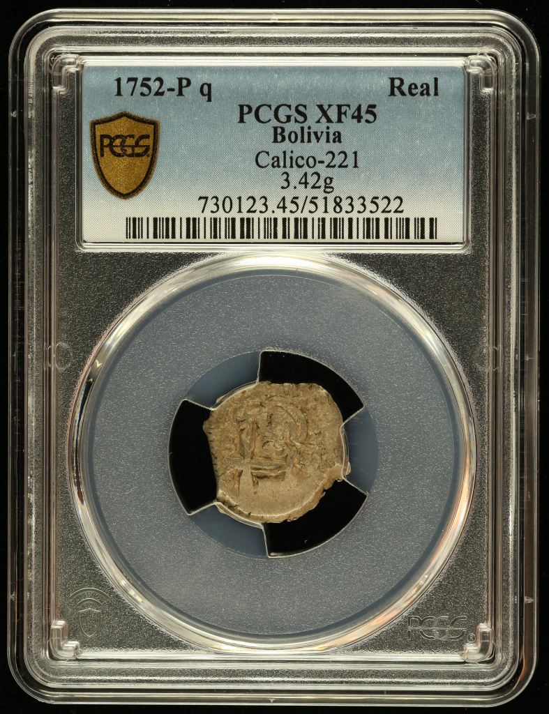 Bolivia Real 1752 P q PCGS XF45 Calico-221 0144858