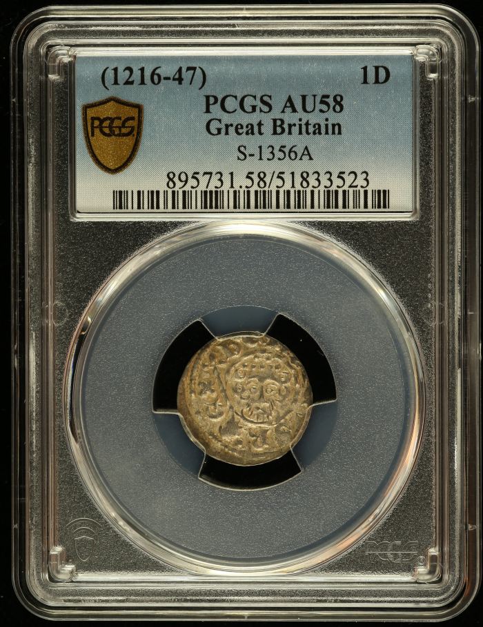 UK (Great Britain) Penny (1216-47) PCGS AU58 S-1356A 0145041UK (Great Britain) Penny (1216-47) PCGS AU58 S-1356A 0145041