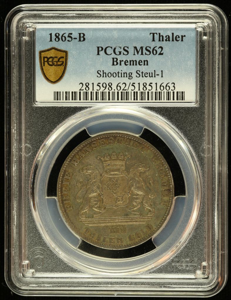 Germany Thaler 1865 Bremen PCGS MS62 Steul-1 0145049