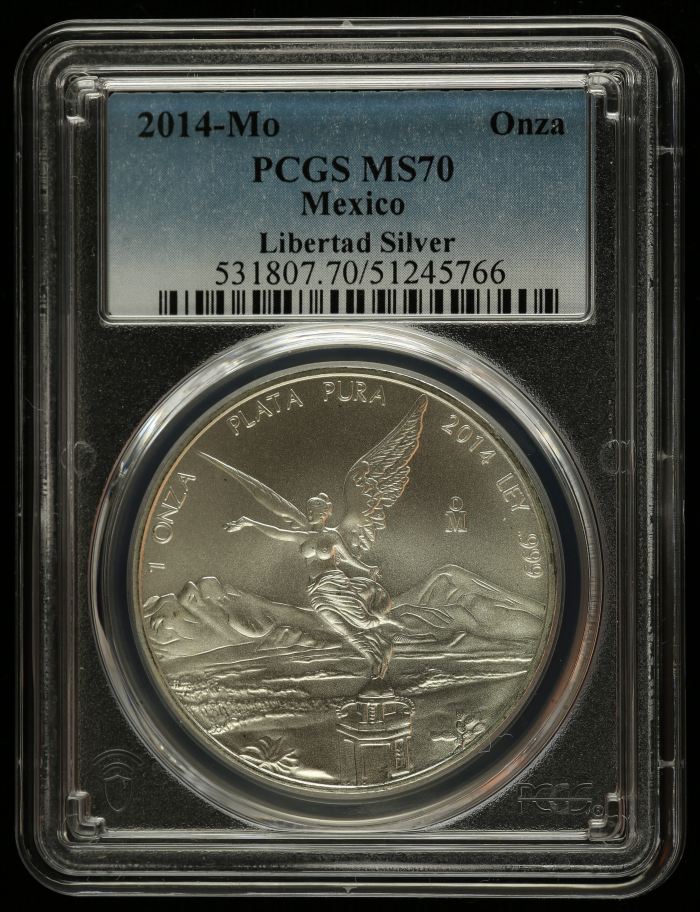 Modern Silver & Minors Onza 2014 Mo PCGS MS70 0145142Modern Silver & Minors Onza 2014 Mo PCGS MS70 0145142