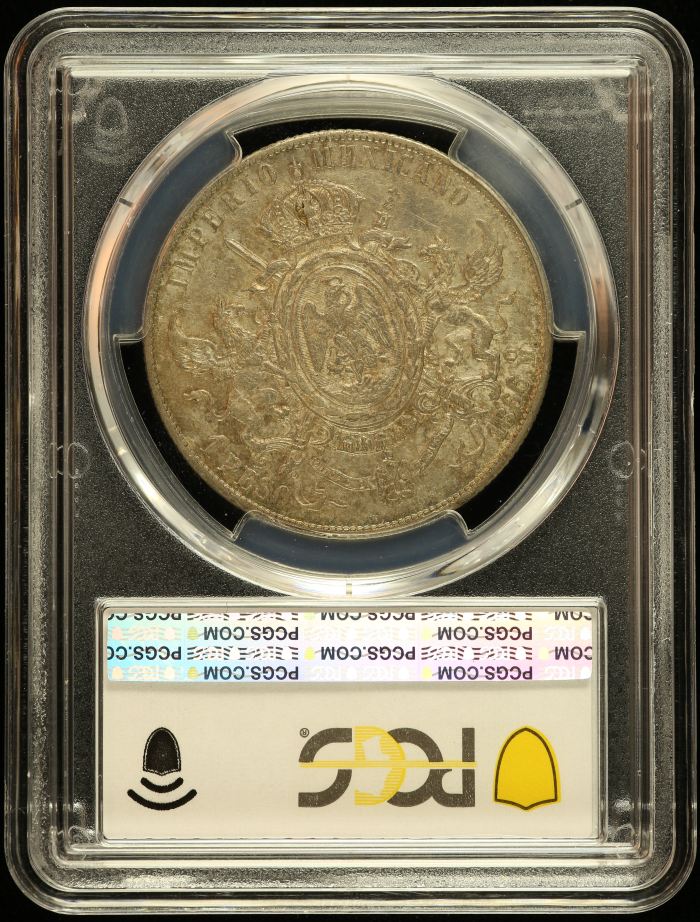 Imperial Era Peso 1866 Mo PCGS AU58 KM-388.1 0145061Imperial Era Peso 1866 Mo PCGS AU58 KM-388.1 0145061 - Image 2