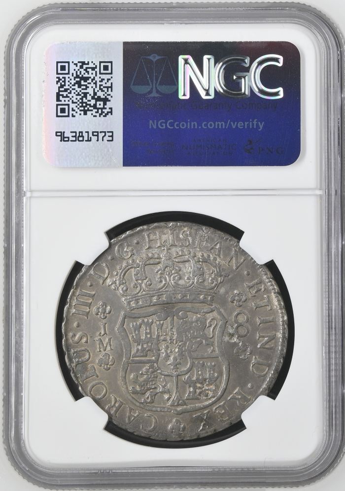 CHOPMARKED Peru 8 Reales 1768 Lm JM NGC AU Details 0145203CHOPMARKED Peru 8 Reales 1768 Lm JM NGC AU Details 0145203 - Image 2