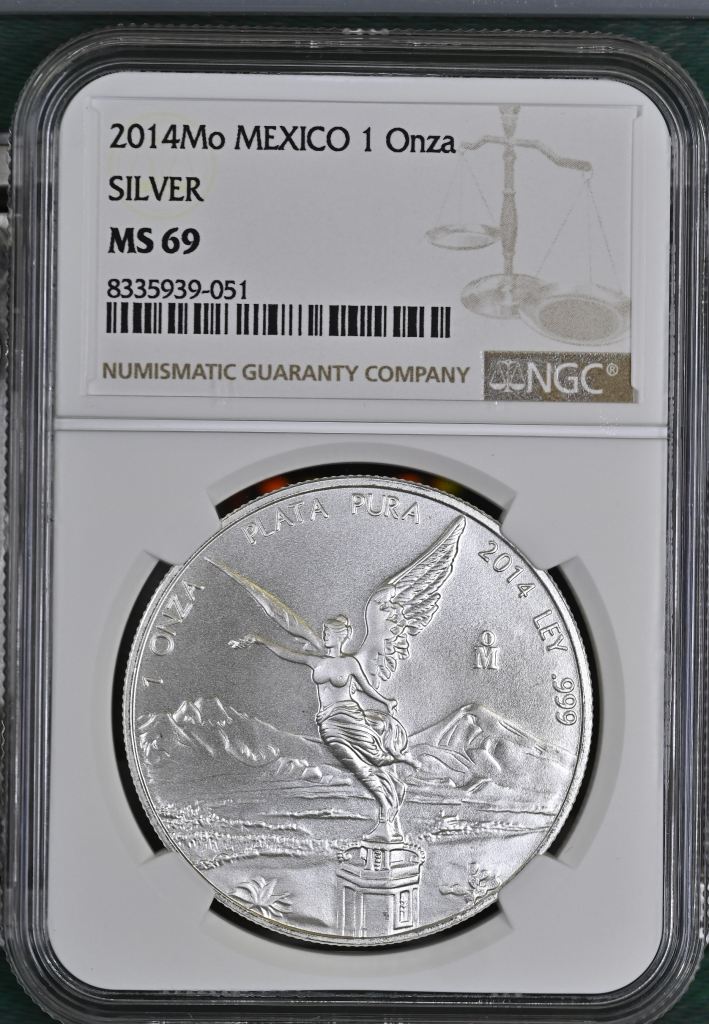 Modern Silver & Minors Onza 2014 Mo NGC MS69 0145385