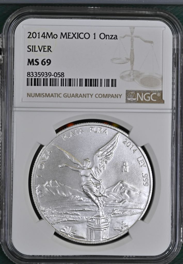 Modern Silver & Minors Onza 2014 Mo NGC MS69 0145392