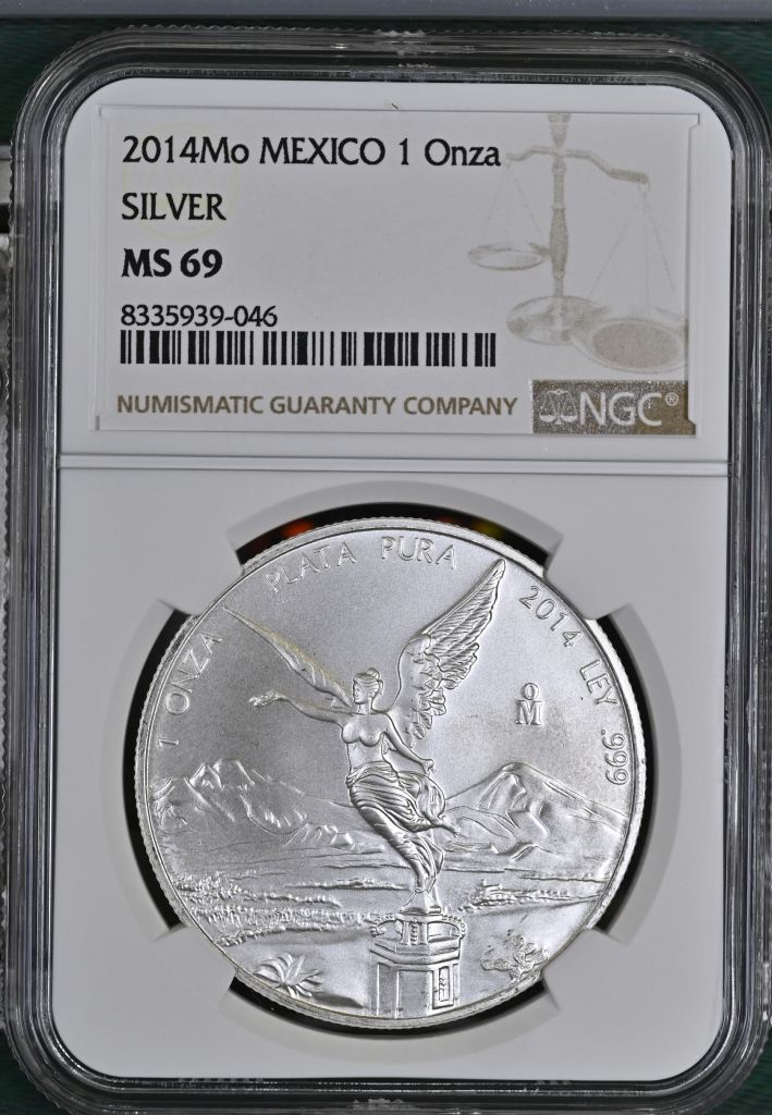 Modern Silver & Minors Onza 2014 Mo NGC MS69 0145437