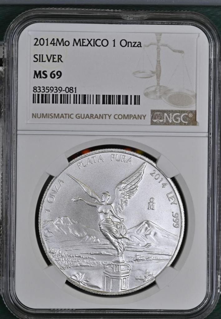 Modern Silver & Minors Onza 2014 Mo NGC MS69 0145460