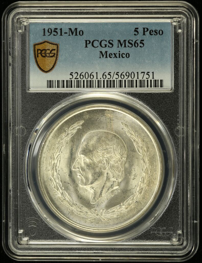 Modern Silver & Minors 5 Peso 1951 Mo PCGS MS65 0145584